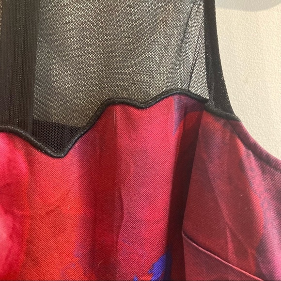 BELLE BY BADGLEY MISCHKA Sz 10 Floral and Mesh A-Line  Zipper Closure Dress - Picture 7 of 14